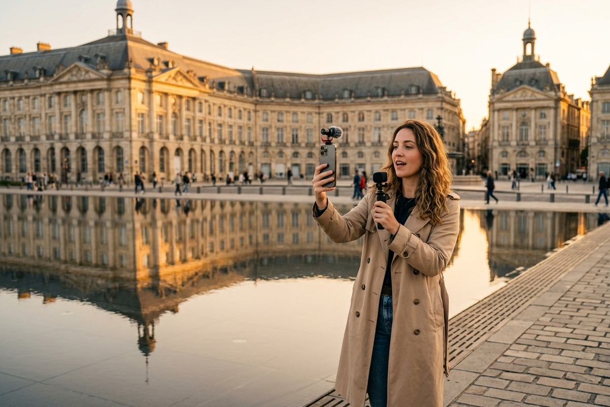 Content creator at Place de la Bourse in Bordeaux — top influencers in Bordeaux